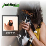 Figurina Pisica din Obsidian Negru – Protectie, Intuitie si Eleganta Mystica