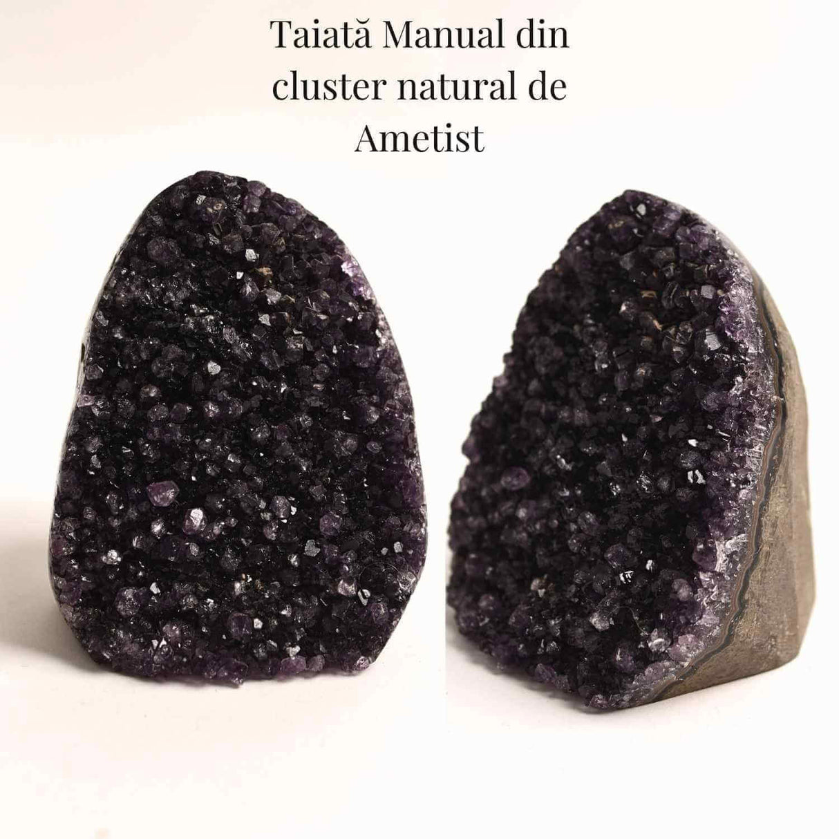 Geoda de ametist natural, taiata manual - Protectie si echilibru H= 10-11 cm L= 6-8 cm 500-600 gr
