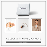 Pendul cu 7 Inele si Pietre Naturale - Echilibru si Vindecare Chakre