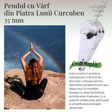 Pendul Piatra Lunii Curcubeu cu 7 Margele Chakre - Echilibru si Claritate