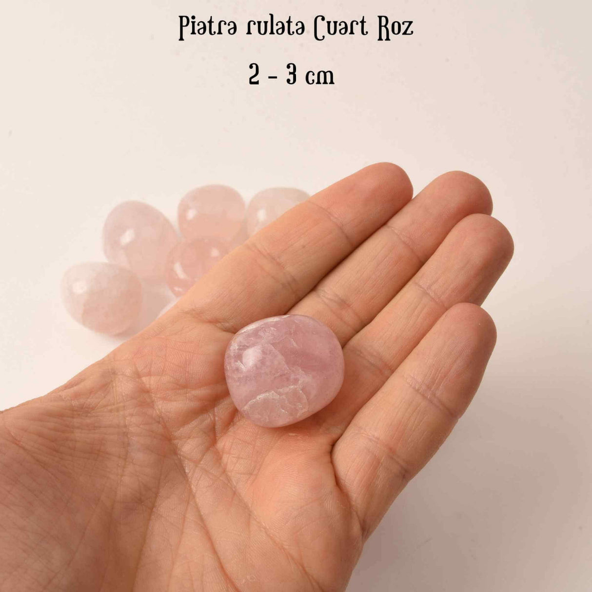 Piatra din Cuart Roz rulat 2-3 cm