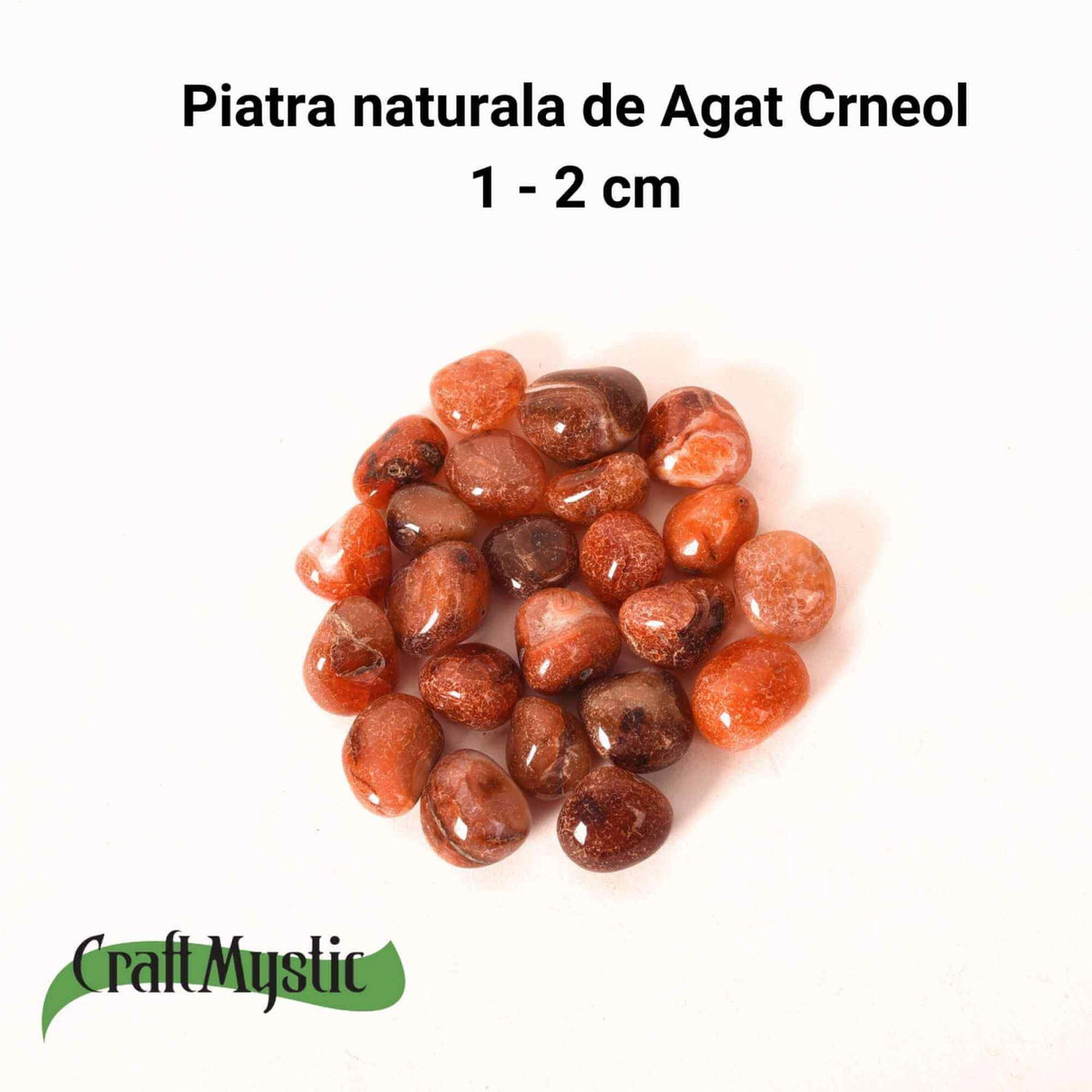 Piatra rulata de Agat Carneol - Aduce energie blanda si curaj interior