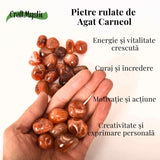 Piatra rulata de Agat Carneol - Aduce energie blanda si curaj interior