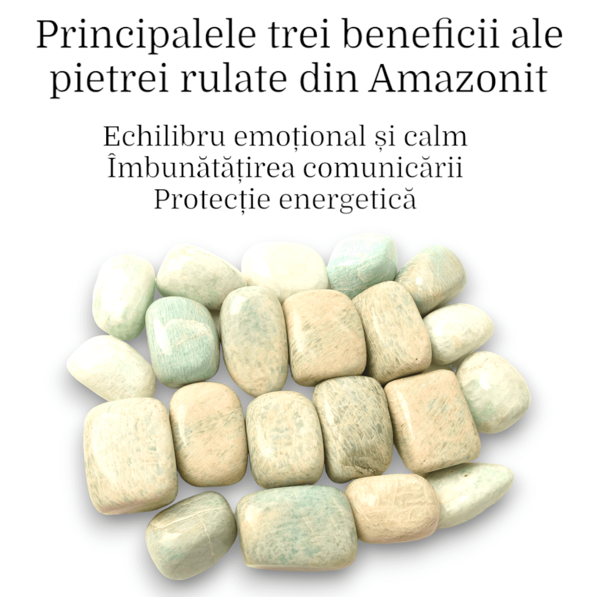 Piatra rulata din Amazonit natural - Calm și Echilibru în Viața Ta 3-4 cm