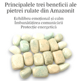 Piatra rulata din Amazonit natural - Calm și Echilibru în Viața Ta 3-4 cm