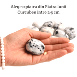 Piatra rulata din Piatra lunii curcubeu natural - Armonie și Intuiție în Viața Ta 3-4 cm