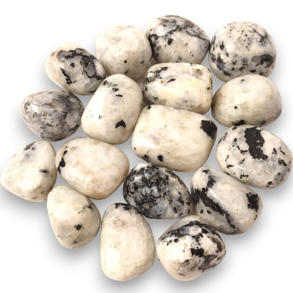 Piatra rulata din Piatra lunii curcubeu natural - Armonie și Intuiție în Viața Ta 3-4 cm