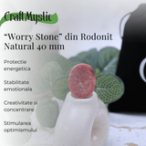 Piatra de Deget Terapeutica Rodonit 4 cm - Reducerea Stresului