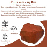 Piatra Bruta Naturala Jasp Rosu - Energie Pozitiva si Echilibru Emotional, Dimensiuni 4-5 cm