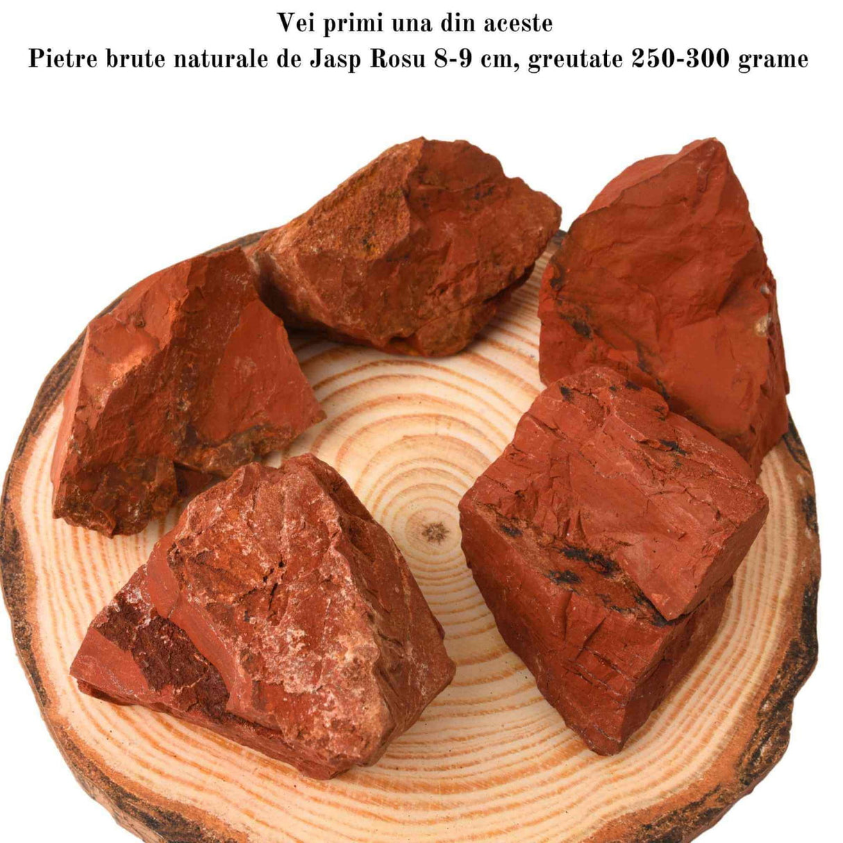 Piatra Bruta Naturala Jasp Rosu - Energie Pozitiva si Echilibru Emotional, Dimensiuni 4-5 cm