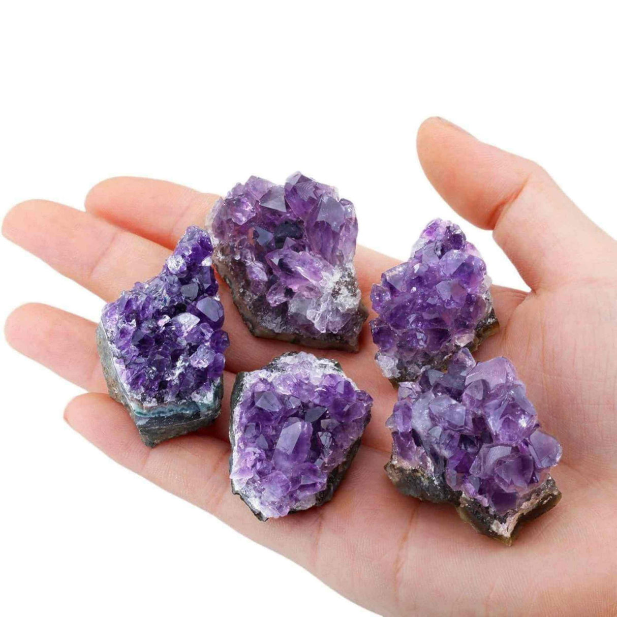 Cluster Ametist Natural din Uruguay, Cristal Unic pentru Meditatie si Echilibrare Energetica, Dimensiuni 5 cm