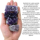 Cluster Ametist Natural din Uruguay, Cristal Unic pentru Meditatie si Echilibrare Energetica, Dimensiuni 5 cm