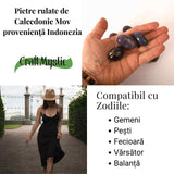 Piatra rulata de Calcedonie mov din Indonezia - pietre rulate pentru liniste interioara si comunicare blanda