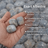 Piatra rulata de Cuart Albastru - liniste asezata in forme simple