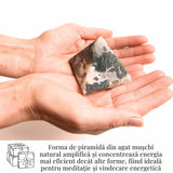 Piramida Moss Agate 55-60 mm - Echilibru Energetic si Vindecare Naturala