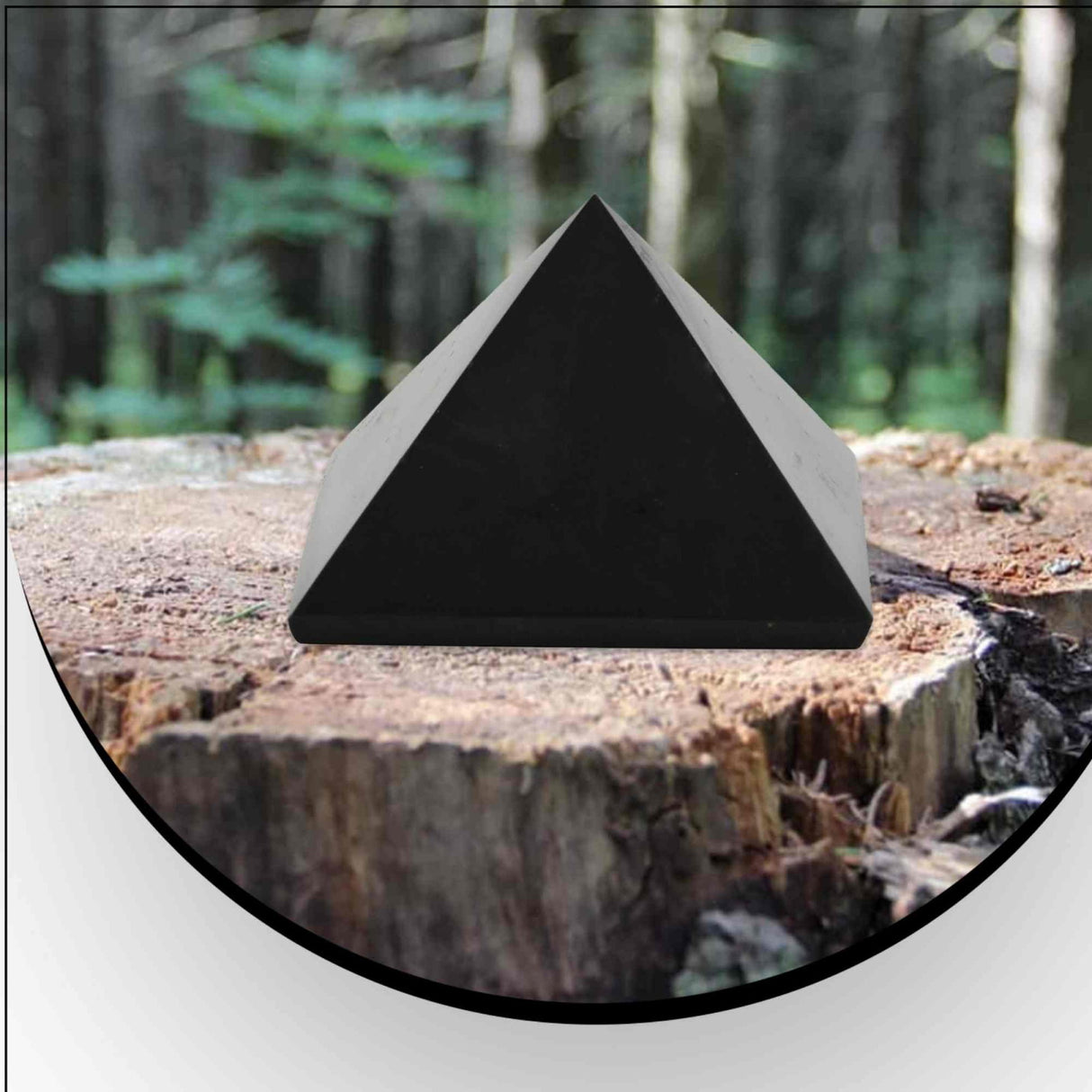 Piramida cristal negru obsidian din piatra semipretioasa naturala 4 cm – pentru protectie, integritate si energie pozitiva