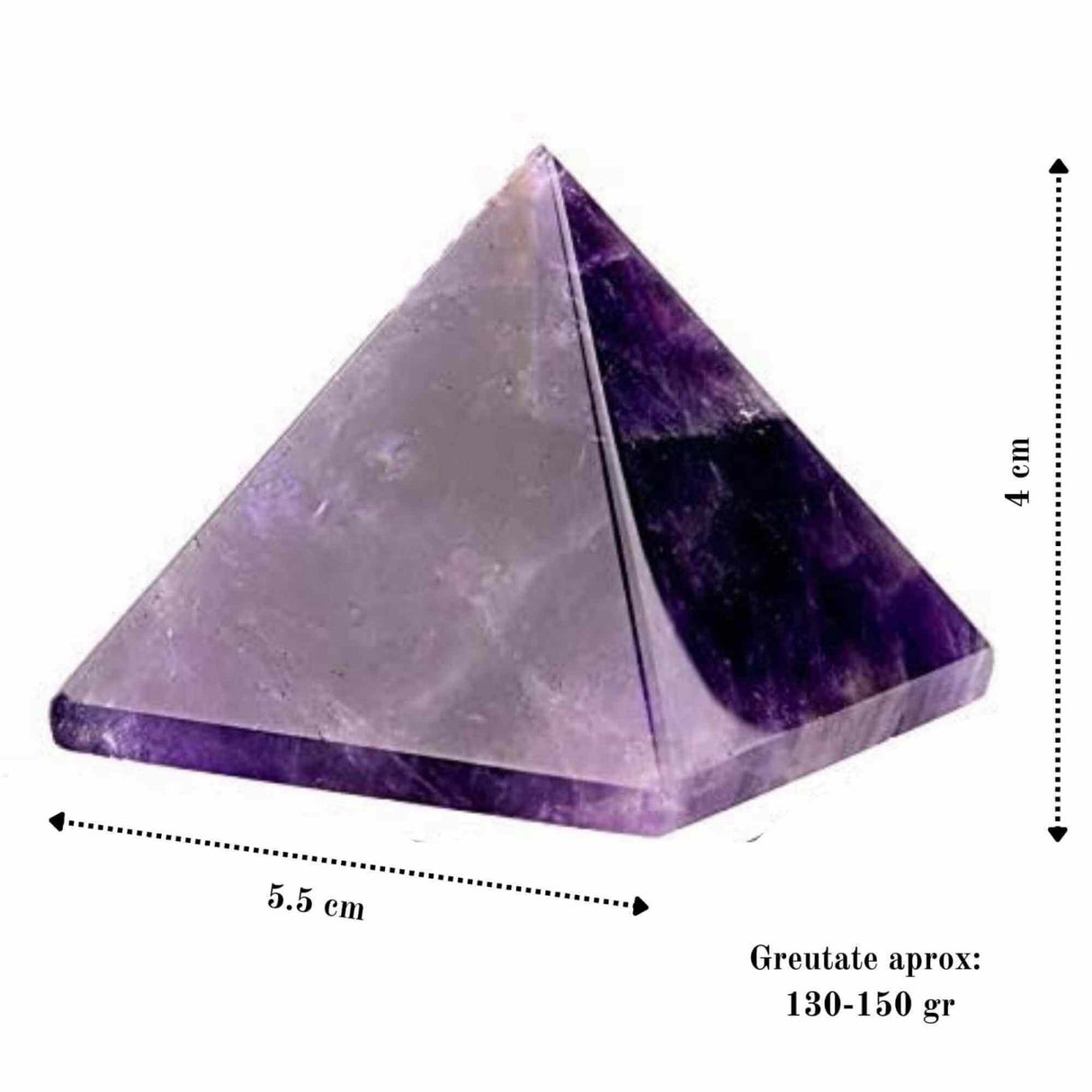 Piramida de Ametist Naturala de 4 cm - Cristal Reiki pentru Vindecare Chakra - Piatra semipretioasa de Calitate Superioara pentru Devierea Radiatiilor - Decor pentru Acasa si Cadou pentru Artizanat