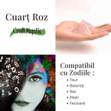 Piramida Cuart Roz Brut Lucrata Manual 5.5x5.5x3 cm - Armonie si Vindecare