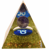 Piramida de Energie Orgonica 6 cm cu Cristale de Vindecare specifice Zodiei Berbec pentru Relaxare, Meditatie si Ornament