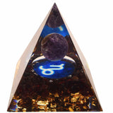 Piramida de Energie Orgonica 6 cm cu Cristale de Vindecare specifice Zodiei Berbec pentru Relaxare, Meditatie si Ornament