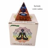 Piramida de Energie Orgonica 6 cm cu Cristale de Vindecare specifice Zodiei Berbec pentru Relaxare, Meditatie si Ornament