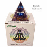 Piramida de Energie Orgonica 6 cm cu Cristale de Vindecare specifice Zodiei Berbec pentru Relaxare, Meditatie si Ornament