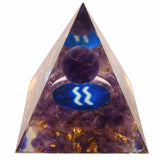 Piramida de Energie Orgonica 6 cm cu Cristale de Vindecare specifice Zodiei Berbec pentru Relaxare, Meditatie si Ornament
