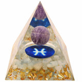 Piramida de Energie Orgonica 6 cm cu Cristale de Vindecare specifice Zodiei Berbec pentru Relaxare, Meditatie si Ornament
