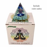 Piramida de Energie Orgonica 6 cm cu Cristale de Vindecare specifice Zodiei Berbec pentru Relaxare, Meditatie si Ornament