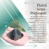 Piramida din Labradorit Sculptata Manual, 4 cm - Amplificator de Protectie si Intuitie