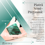 Piramida Malachit natural H 40-45 mm Latime 60 mm 210-230 gr - Sursa de Echilibru și Armonie
