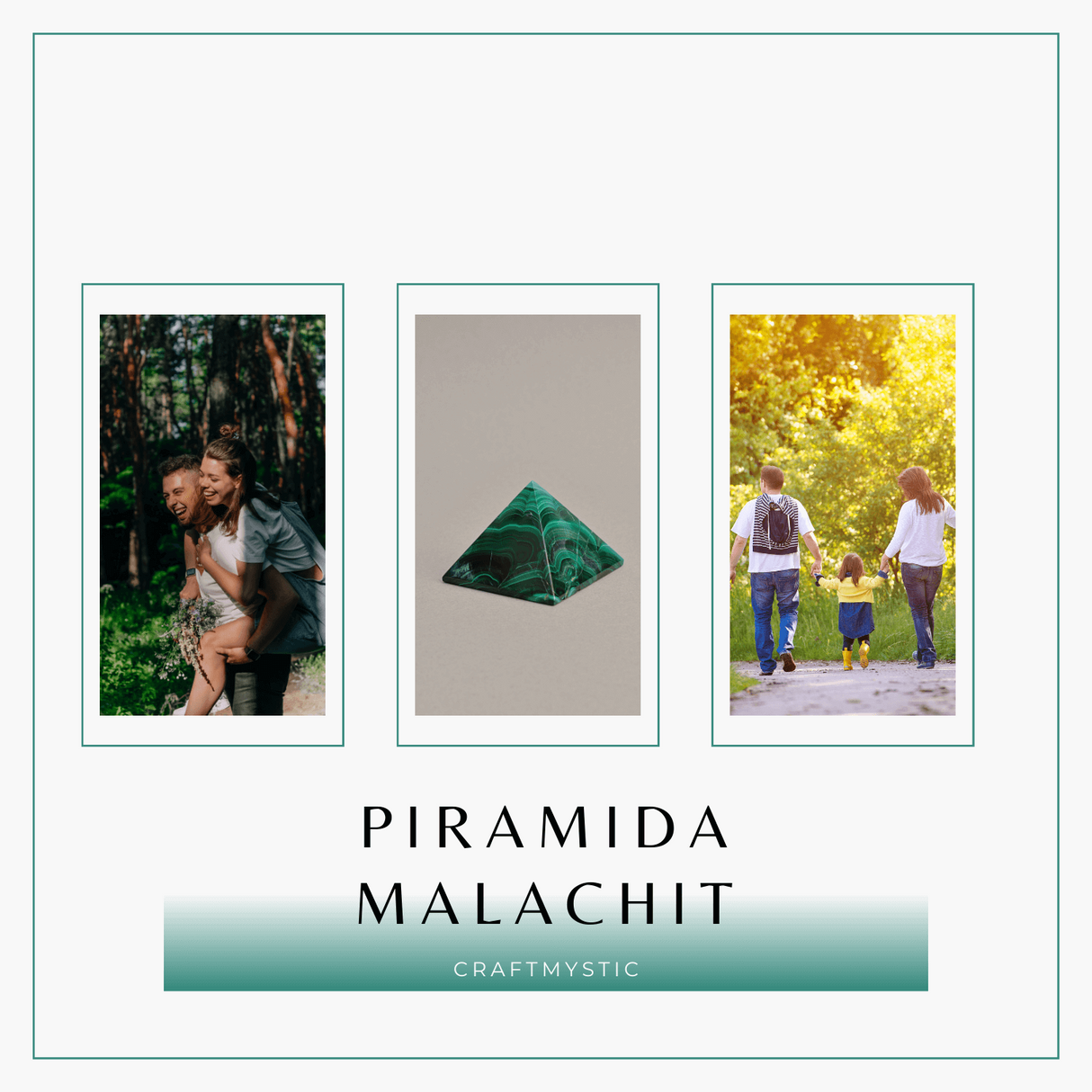 Piramida Malachit natural H 40-45 mm Latime 60 mm 210-230 gr - Sursa de Echilibru și Armonie