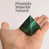 Piramida Malachit natural H 5 - 5.3 cm Latime 4.4 - 5.3 cm 163-190 gr - Claritate Mentala si Focus