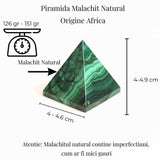 Piramida Malachit natural H 4 - 4.9 cm Latime 4 - 4.6 cm 126-151 gr - Vindecare Emotionala