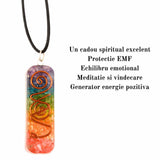 Set Piramida Orgonica 6.5 cm si Colier 7 Chakre -  Piramida Orgonica pentru Vindecare Energetica - Protectie EMF