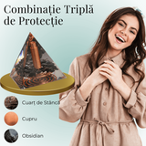 Piramida Orgonic Obsidian 60mm - Protectie, Claritate si Transformare Interioara