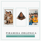 Piramida Orgonica Obsidian cu Varf de Cuart de Stanca si Spirala de Cupru - Protectie