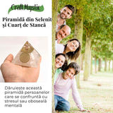 Piramida Orgonica cu Selenit si Floarea Vietii - Energizare si Protectie Naturala