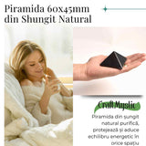 Piramida Sculptata Manual 6x6x5 cm din Shungit Natural