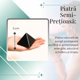 Piramida Sculptata Manual 6x6x5 cm din Shungit Natural