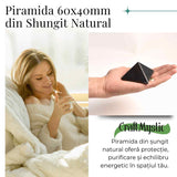 Piramida Sculptata Manual 6x6x5 cm din Shungit Natural