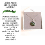 Armonie Interioara si Energie Oceanica - Colier Rotund cu Scoica Abalone si Argint 925