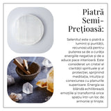 Placa din Selenit Natural cu Arborele Vietii si Fazele Lunii – Armonie si Conectare Spirituala