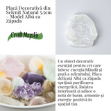 Placa Decorativa din Selenit Natural 5.5 cm - Model Alba ca Zapada - Puritate si Armonie Interioara
