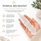 Pumnal din Selenit Natural – Purificare, Claritate si Armonie Energetica