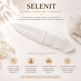 Pumnal din Selenit Natural – Purificare, Claritate si Armonie Energetica