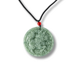 Colier din jadit rusesc natural cu dragon protectiv - talisman de forta si echilibru