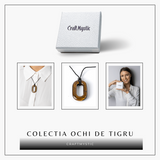 Colier cu Pandantiv Oval din Ochi de Tigru Natural - Putere si Protectie