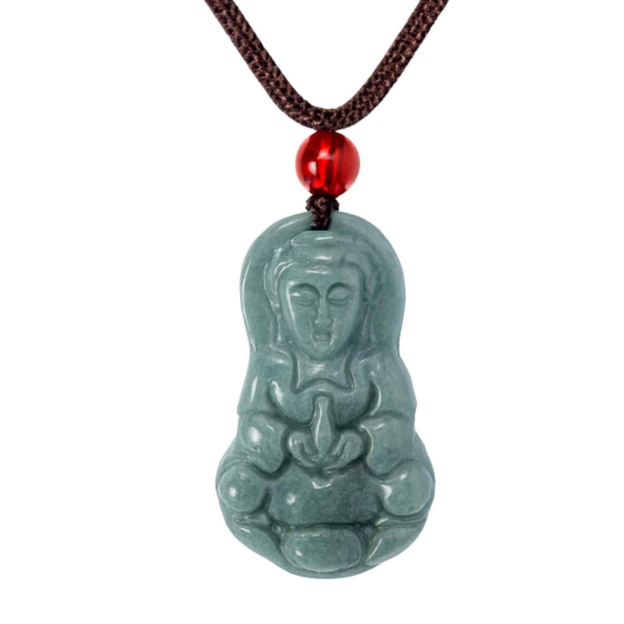 Protectie si Intelepciune - Colier Guanyin din Jad Albastru de Guatemala