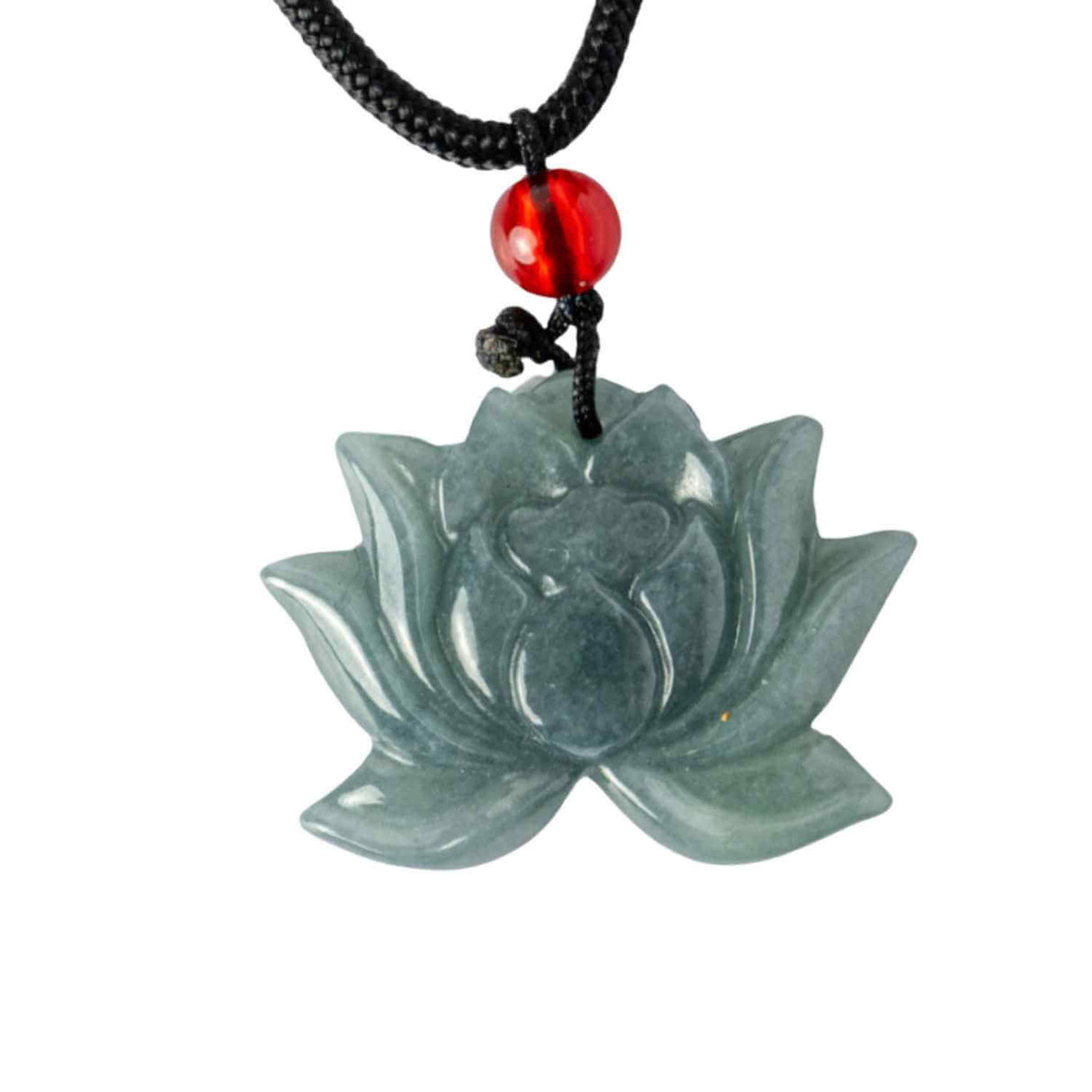 Puritate si Liniste - Colier Lotus din Jad Albastru de Guatemala
